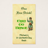 Erin Go Braugh Custom St Patricks Day Drink Ticket (Rückseite)