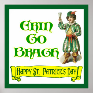 Erin Go Braugh Frohes St. Patrick's Day Plakat
