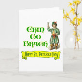 Erin Go Braugh Happy St. Patrick's Day Sprichwort Karte (Gelbe Blume)