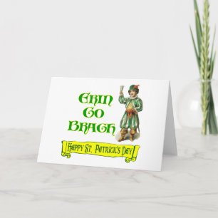 Erin Go Braugh Happy St. Patrick's Day Sprichwort Karte