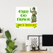 Erin Go Braugh Happy St. Patrick's Day Sprichwort Poster (Heimbüro)