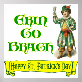 Erin Go Braugh Happy St. Patrick's Day Sprichwort Poster
