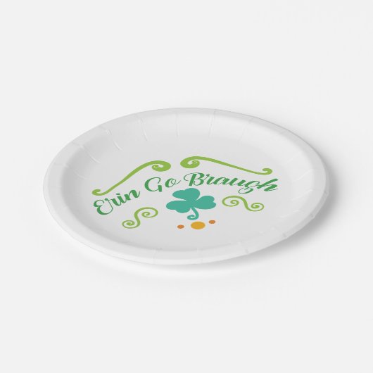 Erin Go Braugh Pappteller (Schrägansicht)