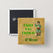 Erin Go Braugh Personalizeable Irish Sprichwort Button (Vorne & Hinten)
