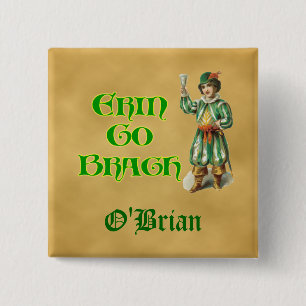 Erin Go Braugh Personalizeable Irish Sprichwort Button