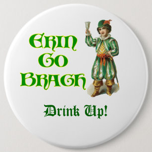 Erin Go Braugh Personalizeable Irish Sprichwort Button
