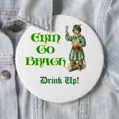 Erin Go Braugh Personalizeable Irish Sprichwort Button (Beispiel)