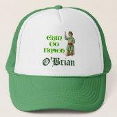 Erin Go Braugh Personalizeable Irish Sprichwort Truckerkappe (Vorderseite)