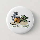 Erin Go Braugh Pint und Hat Button (Vorderseite)