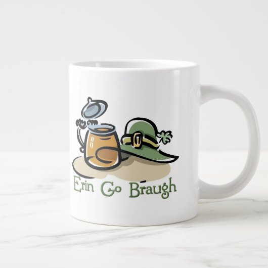 Erin Go Braugh Pint und Hat Jumbo-Tasse (Rechts)