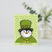 Erin go Pinguin Postcard Postkarte (Stehend Vorderseite)