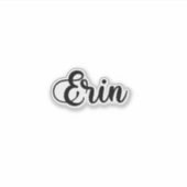 Erin Name - Handgeschriebene Kalligrafie Aufkleber (Vorderseite)