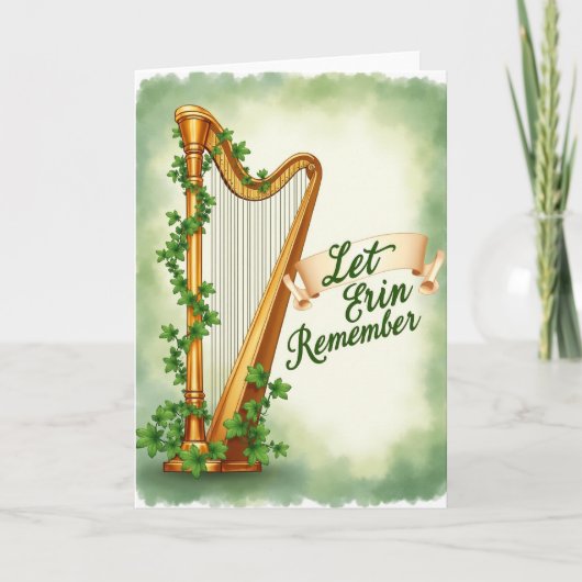 Erin Remember Harp Szene Karte (Vorderseite)