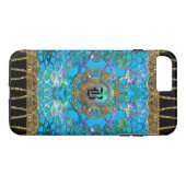 Erington Bleu Pretty Monogramm Case-Mate iPhone Hülle (Rückseite (Horizontal))