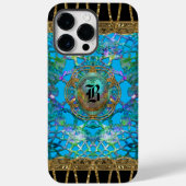 Erington Bleu Protected Hübsch Monogram Case-Mate iPhone Hülle (Rückseite)