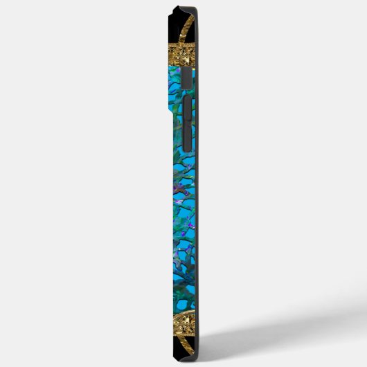 Erington Bleu Protected Hübsch Monogram Case-Mate iPhone Hülle (Rückseite / Links)