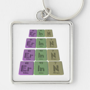 Erinn als Erbium-Indium-Stickstoff Schlüsselanhänger