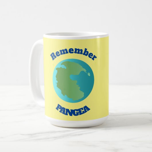 erinnere dich an Pangea Kaffeetasse (Vorderseite Links)
