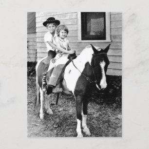 Erinnere dich an Ponyreiten-Porträts Postkarte