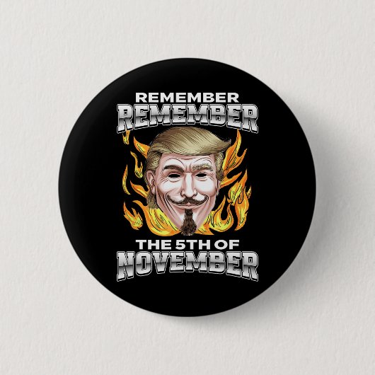 Erinnere dich Erinnere dich an den 5. November Tru Button (Vorderseite)