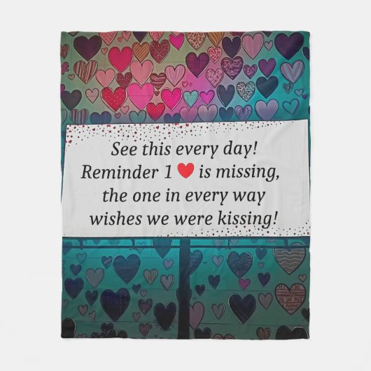Erinnere dich, fehlendes Herz Fleecedecke (Vorderseite)