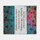 Erinnere dich, fehlendes Herz Fleecedecke (Vorderseite (Horizontal))