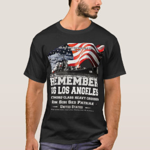 ERINNERE DICH USS Los Angeles CA135 Schwerer Kreuz T-Shirt