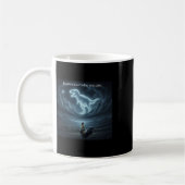 Erinnere dich wer du bist Lustiger Hühner Dinosaur Kaffeetasse (Links)