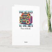 Erinnern an die Freundschaft der 80er Jahre Karte (Rückseite)