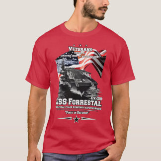 ERINNERN AN die USS Forrestal Navy Sailers T-Shirt
