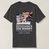 ERINNERN AN die USS Hornet CV8 T-Shirt (Design vorne)