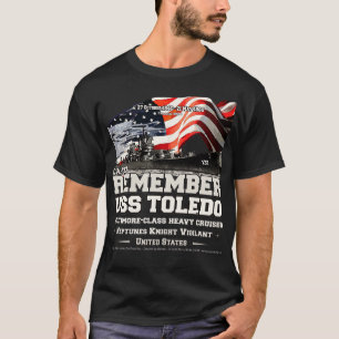 ERINNERN AN die USS Toledo CA133 schwere Kreuzfahr T-Shirt