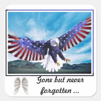 Erinnern an die verloren gegangenen quadratischer aufkleber