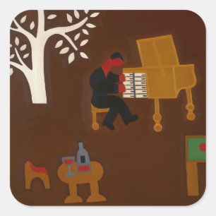 Erinnern an diesen späten Nachmittag... 2007 Quadratischer Aufkleber