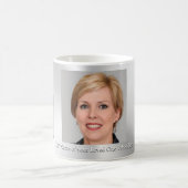 Erinnern an einen geliebten, Herz und Rose, Foto Kaffeetasse (Mittel)