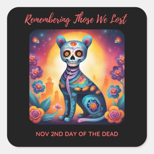 Erinnern an jene, die wir verloren haben quadratischer aufkleber (Vorderseite)