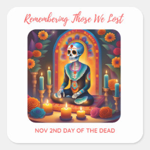 Erinnern an jene, die wir verloren haben quadratischer aufkleber