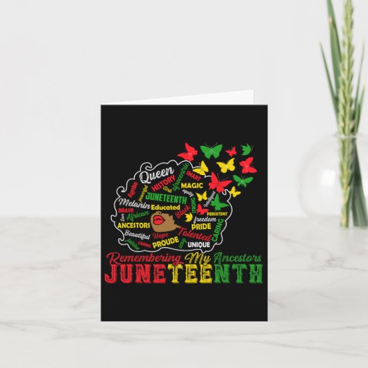 Erinnern an Juneteenth Celebrate Blac Karte (Vorderseite)