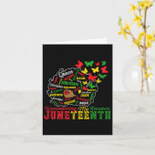 Erinnern an Juneteenth Celebrate Blac Karte (Gelbe Blume)