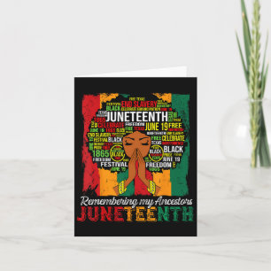 Erinnern an Juneteenth Celebrate Blac Karte