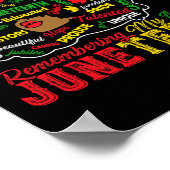 Erinnern an Juneteenth Celebrate Blac Poster (Ecke)