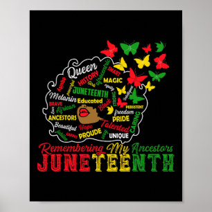 Erinnern an Juneteenth Celebrate Blac Poster