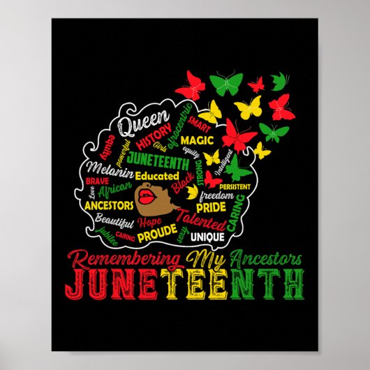 Erinnern an Juneteenth Celebrate Blac Poster (Vorne)