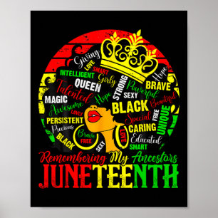 Erinnern an Juneteenth Celebrate Blac Poster