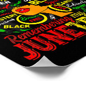 Erinnern an Juneteenth Celebrate Blac Poster (Ecke)