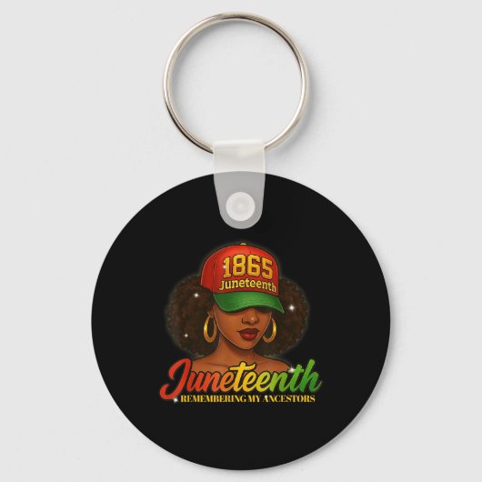 Erinnern an Juneteenth Celebrate Blac Schlüsselanhänger (Vorderseite)