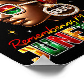 Erinnern an meine Vorfahren Juneteenth Afrikanisch Poster (Ecke)