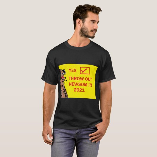 ERINNERN GAVIN NEWSOM 2021 MÄNNER T - SHIRT (Vorne ganz)