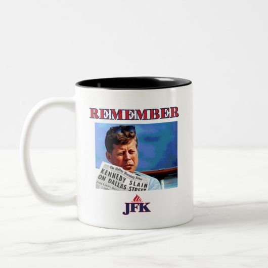 ERINNERN JFK ZWEIFARBIGE TASSE (Links)