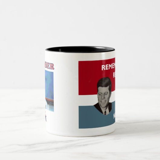 ERINNERN JFK ZWEIFARBIGE TASSE (Mittel)
